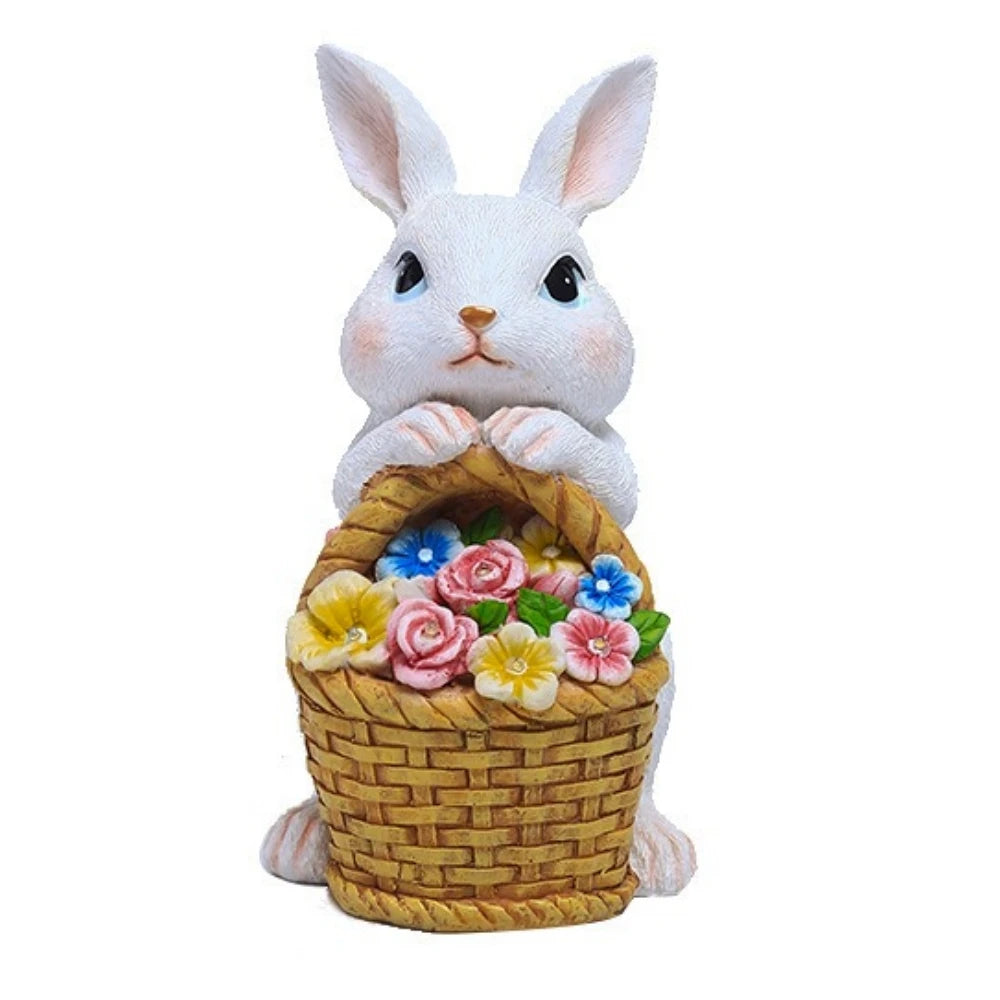 Kanin med blommor - Solarljus