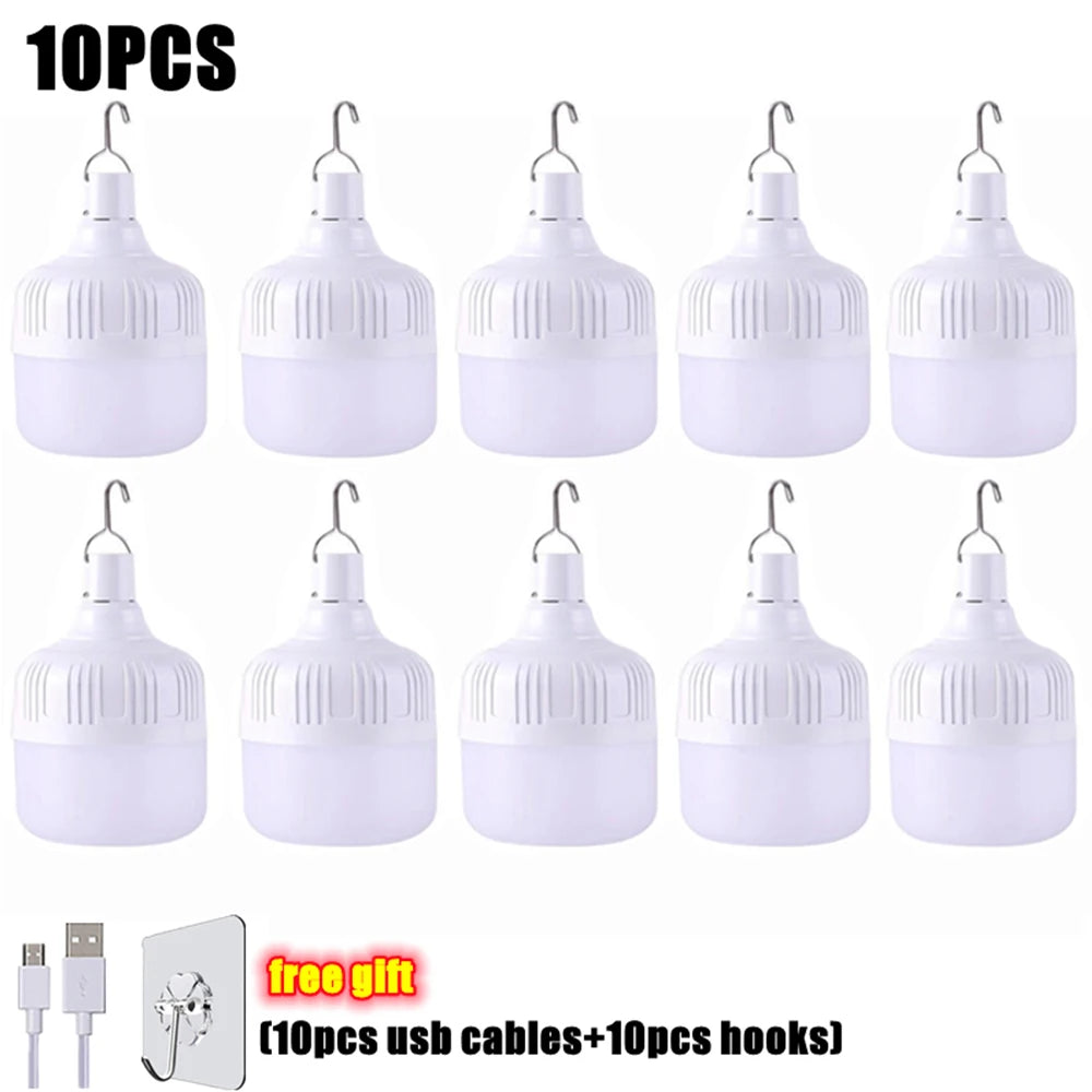 "Dimmbar LED Pendellampa – USB-laddad för Trädgård, Fest & Camping