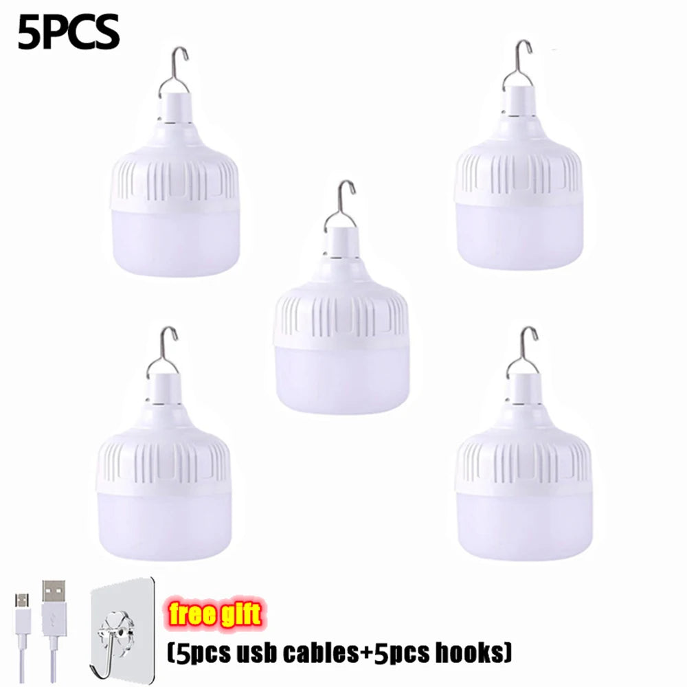 "Dimmbar LED Pendellampa – USB-laddad för Trädgård, Fest & Camping